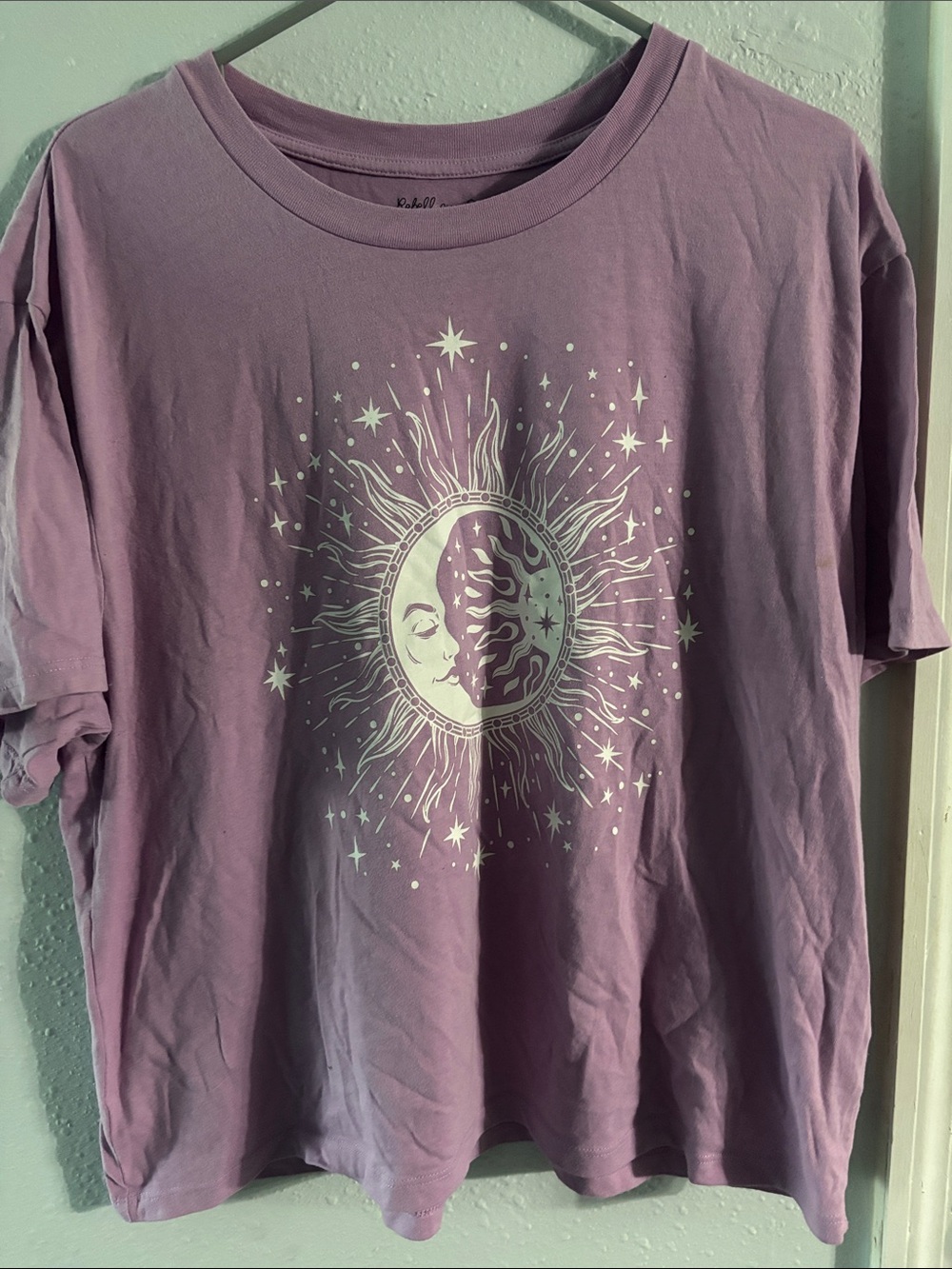 Rebellious One Lavender Sun & Moon Graphic Tee